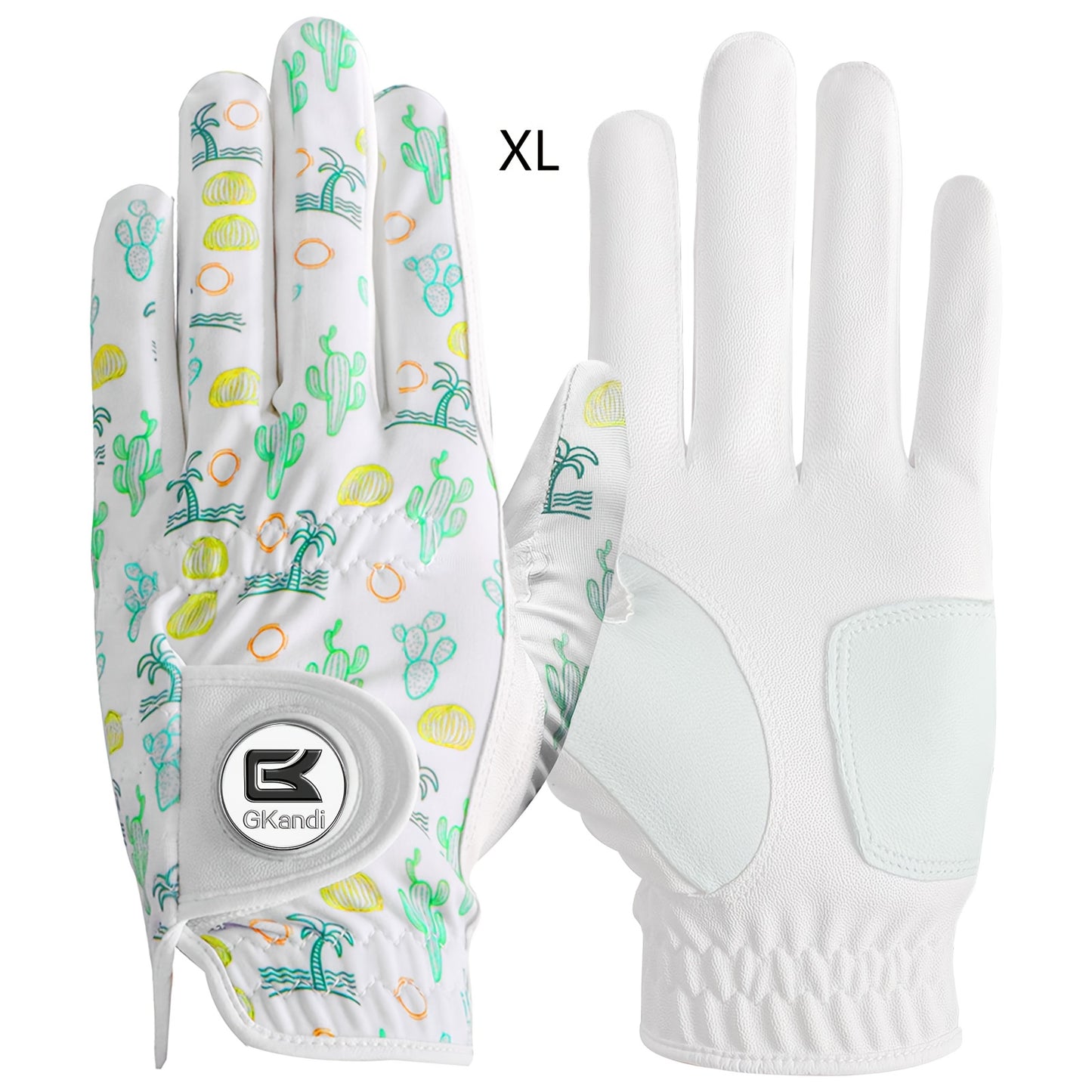 1 Pack Men's Golf Gloves with Marked Balls for Left and Right Hands, All-Weather Men's Golf Gloves Small Medium Large XL