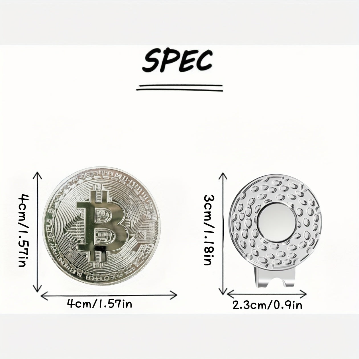 Two-Piece Golf Ball Marker - Magnetic Hat Clip - Golf Ball Marker - Easy-To-Use Golf Accessories for Locating Balls on The Green, Perfect Gift for Golf Lovers