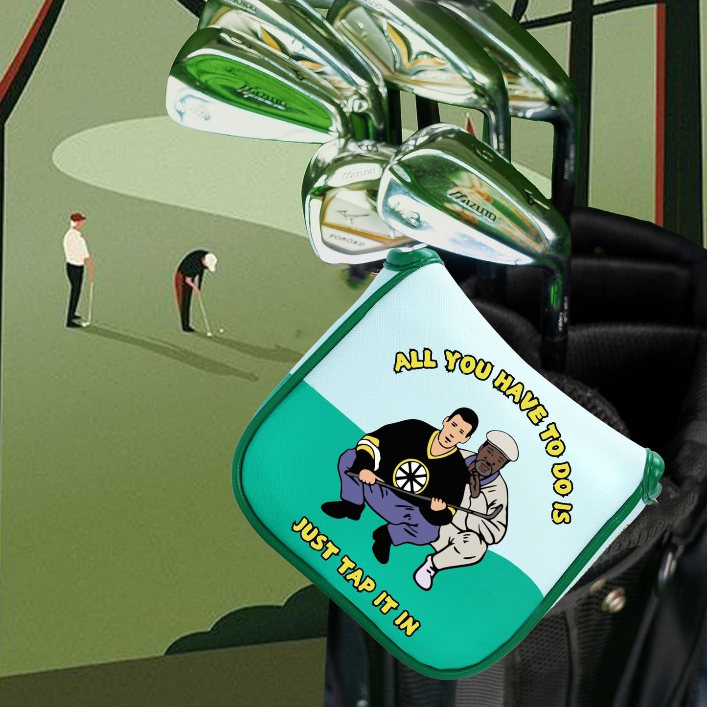 Happy Gilmore Golf Headcover - Premium Golf Club Protector with "Tappy, Tappy, Tappy" Design, Ideal for Men, Dads, and Golf Enthusiasts, Golf Accessory | Cartoon Character Cover | Durable Golf Cover, Golf Accessories
