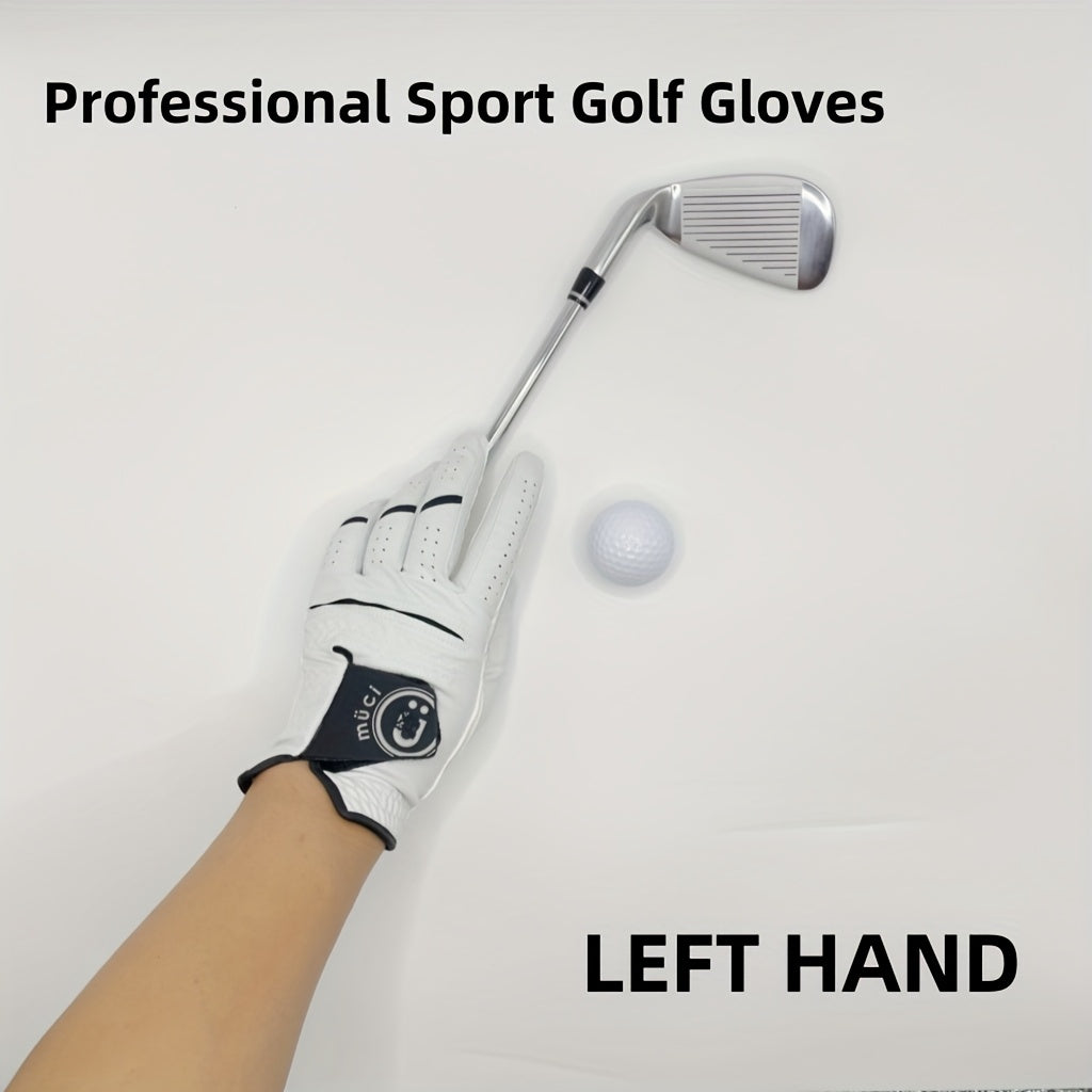 Premium Sheepskin Golf Glove for Left Hand - Anti-Slip, Breathable & Durable | Ideal for Outdoor Training & Matches