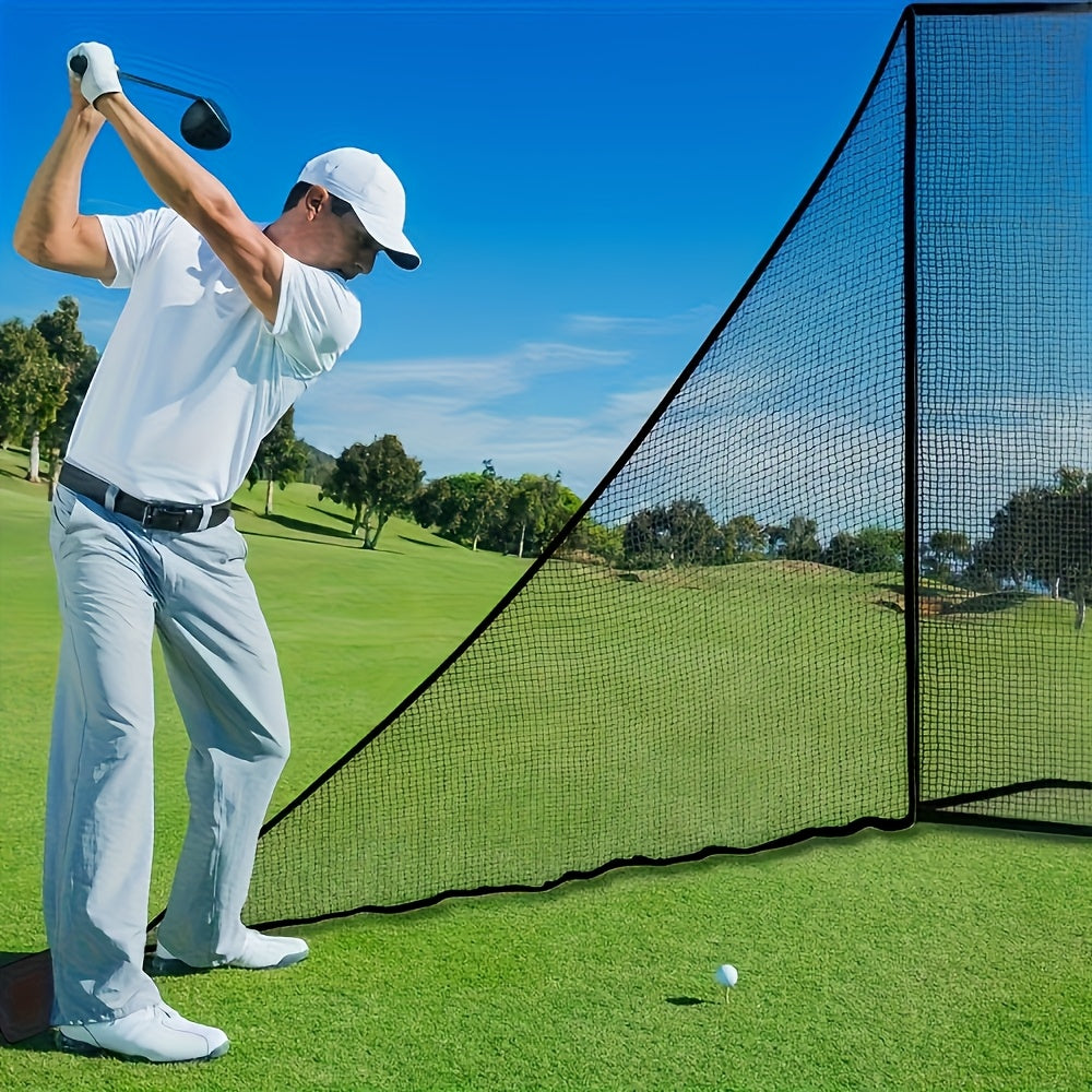Portable Golf Practice Net with Triangular Base - Heavy-Duty Fiberglass Frame, Indoor/Outdoor Driving Net with Carry Bag for Home, Golf Courses, Training Schools - Stable Golf Swing Trainer for All Skill Levels, Easy Assembly