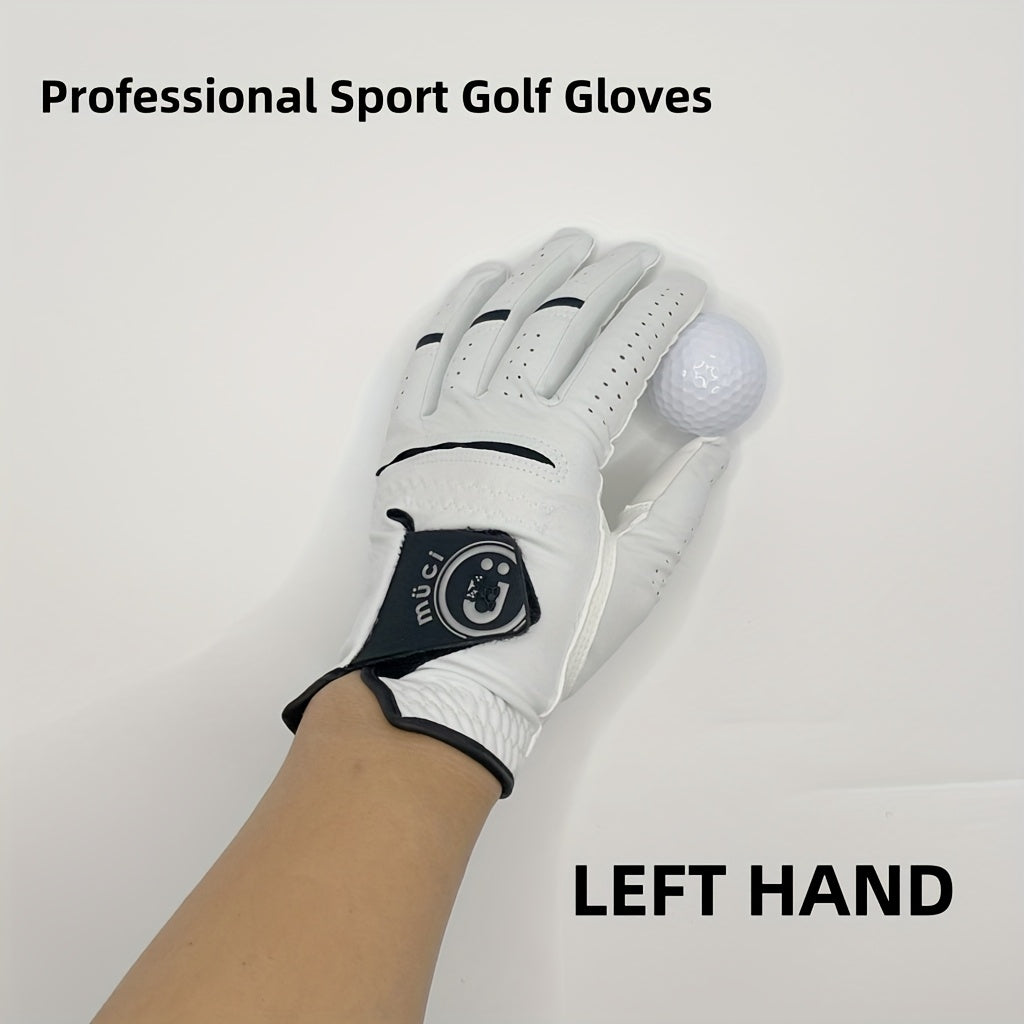 Premium Sheepskin Golf Glove for Left Hand - Anti-Slip, Breathable & Durable | Ideal for Outdoor Training & Matches