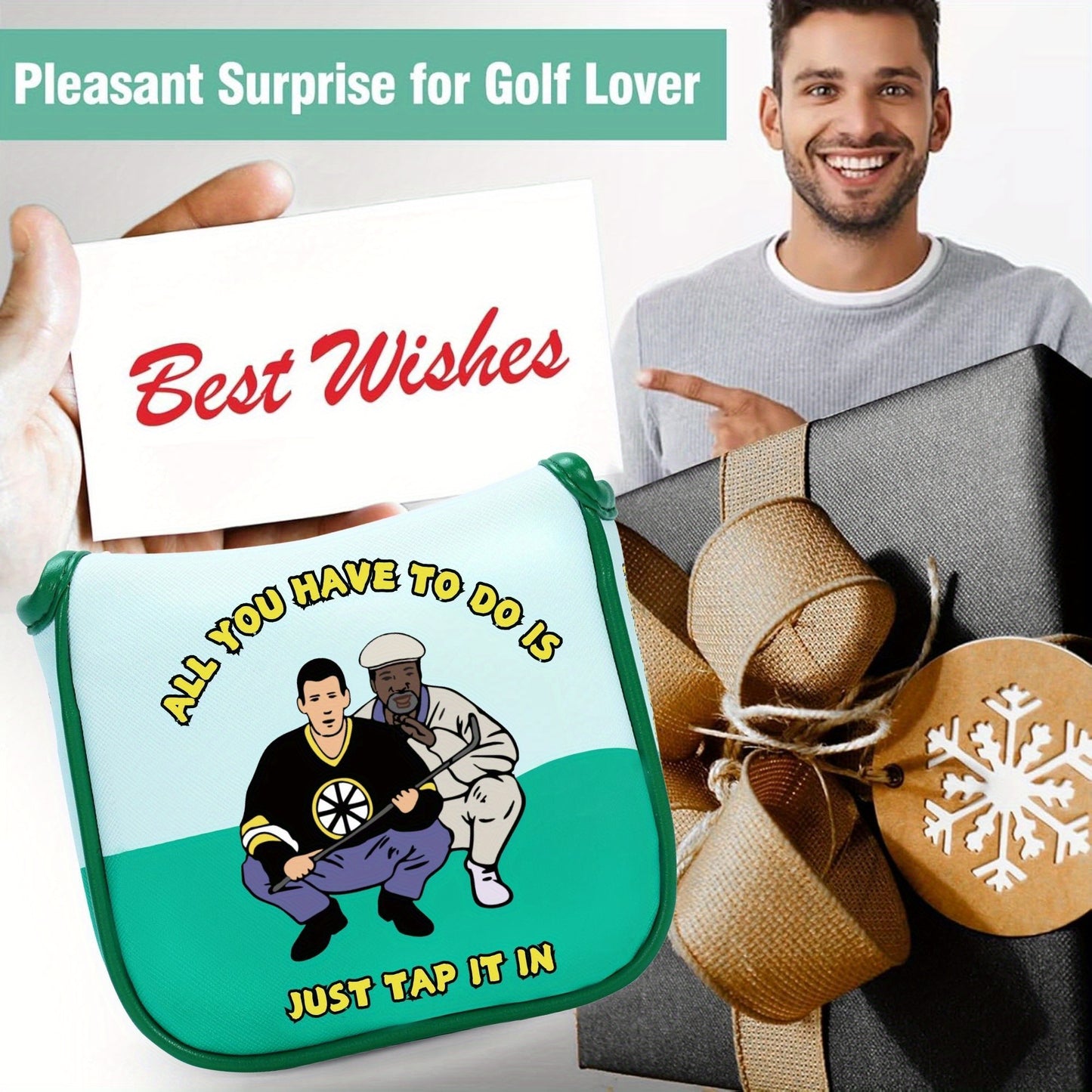 Happy Gilmore Golf Headcover - Premium Golf Club Protector with "Tappy, Tappy, Tappy" Design, Ideal for Men, Dads, and Golf Enthusiasts, Golf Accessory | Cartoon Character Cover | Durable Golf Cover, Golf Accessories