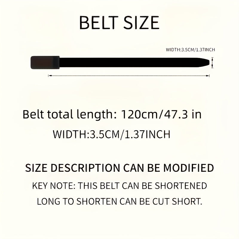 Men'S Golf Business Belt, Black Faux Leather, Fashion Golden Automatic Alloy Buckle, Durable, for Casual and Semi-Formal Wear
