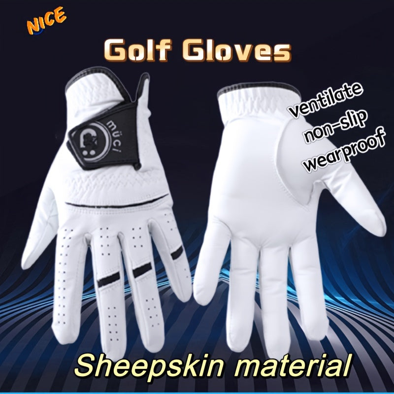 Premium Sheepskin Golf Glove for Left Hand - Anti-Slip, Breathable & Durable | Ideal for Outdoor Training & Matches