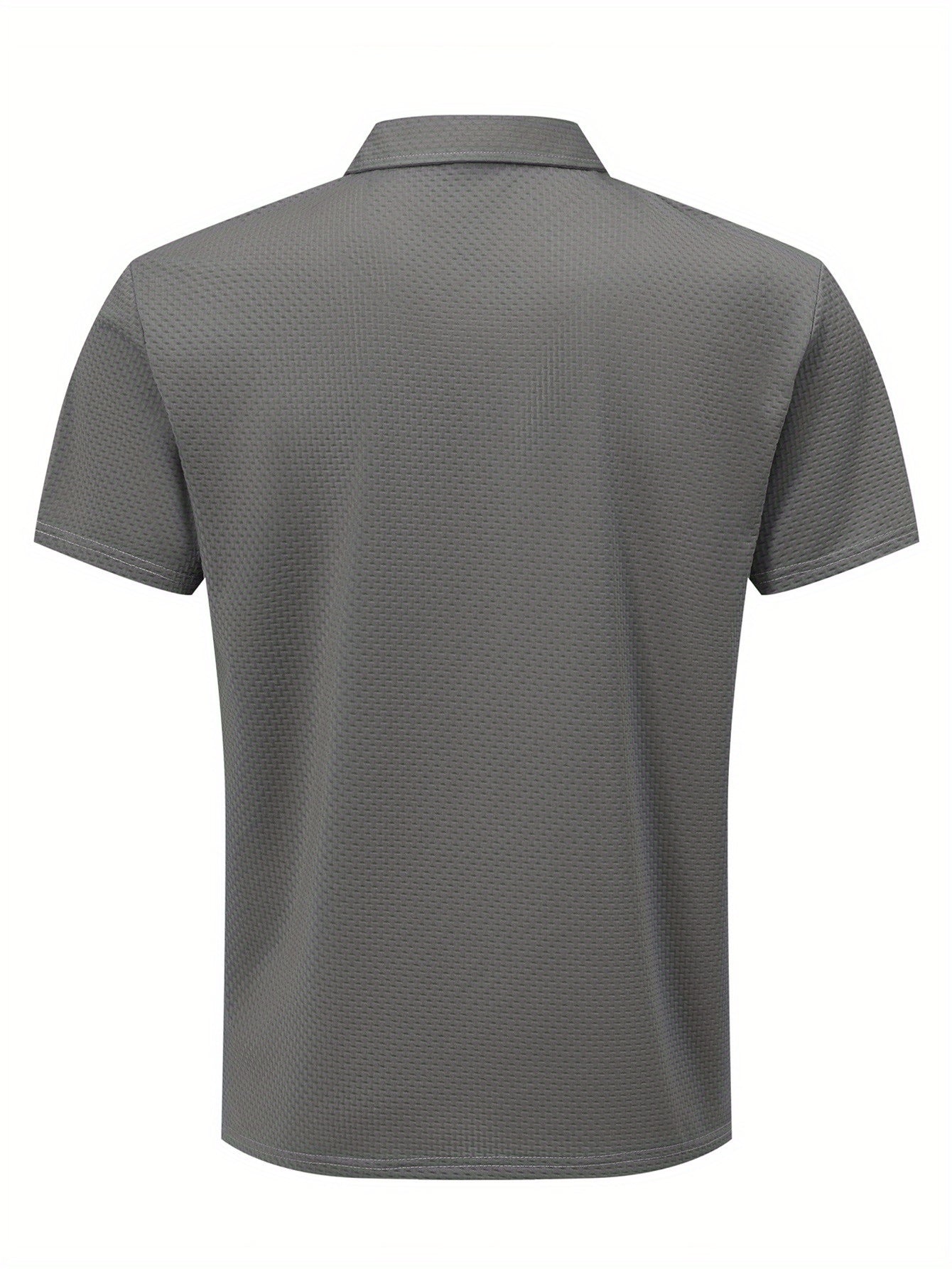 KWAY Men'S Breathable Mesh Short Sleeve Shirt - Lightweight Summer Golf & Business Casual Top with Moisture-Wicking Fabric, Regular Fit, Black with White Logo, Summer Golf Shirt | Stylish Collar Shirt | Moisturewicking Fabric