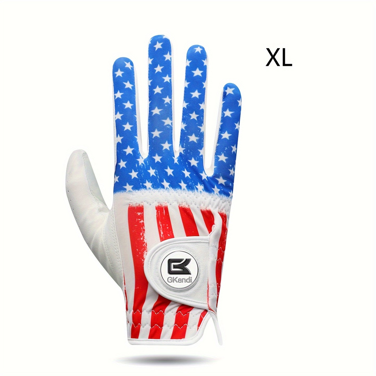 1 Pack Men's Golf Gloves with Marked Balls for Left and Right Hands, All-Weather Men's Golf Gloves Small Medium Large XL