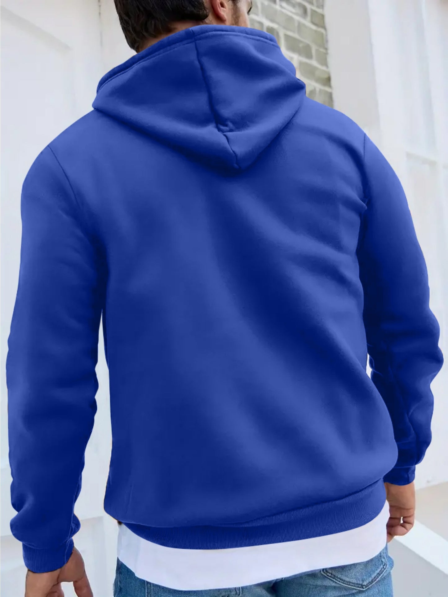 1pc Masters Logo Print Men'S Casual Hoodie, Polyester Knit Fabric with Slight Stretch, Regular Fit Hooded Sweatshirt