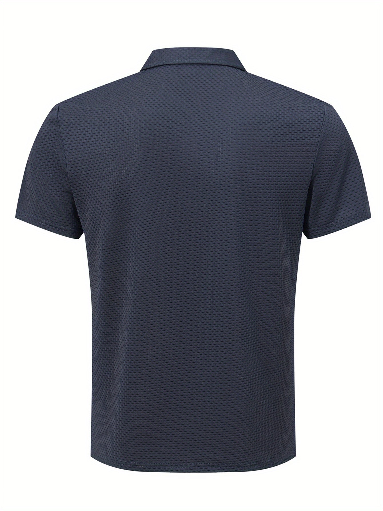 KWAY Men'S Breathable Mesh Short Sleeve Shirt - Lightweight Summer Golf & Business Casual Top with Moisture-Wicking Fabric, Regular Fit, Black with White Logo, Summer Golf Shirt | Stylish Collar Shirt | Moisturewicking Fabric