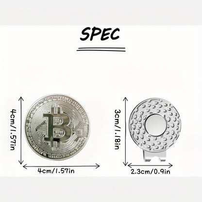 Two-Piece Golf Ball Marker - Magnetic Hat Clip - Golf Ball Marker - Easy-To-Use Golf Accessories for Locating Balls on The Green, Perfect Gift for Golf Lovers