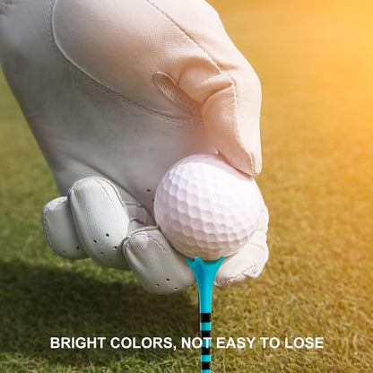 FULL CHOICE Professional Golf Tees Pack - High Refractive Index Polymer 4-Prong Design, Custom Height Marking System - Low Friction & Resistance - Mixed Colors, Multiple Quantities Available