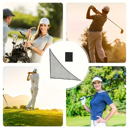 Portable Golf Practice Net with Triangular Base - Heavy-Duty Fiberglass Frame, Indoor/Outdoor Driving Net with Carry Bag for Home, Golf Courses, Training Schools - Stable Golf Swing Trainer for All Skill Levels, Easy Assembly