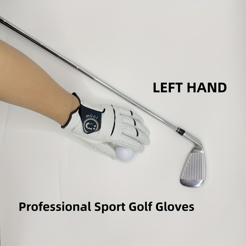 Premium Sheepskin Golf Glove for Left Hand - Anti-Slip, Breathable & Durable | Ideal for Outdoor Training & Matches