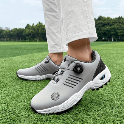 Men's Lightweight Golf Shoes with All-Day Traction - Breathable Synthetic & Rubber Sole for Grass Courses, Casual Wear & Outdoor Sports - White/Black Design, Casual Wear Shoes | Casual Athletic Design | Durable Rubber Sole, G