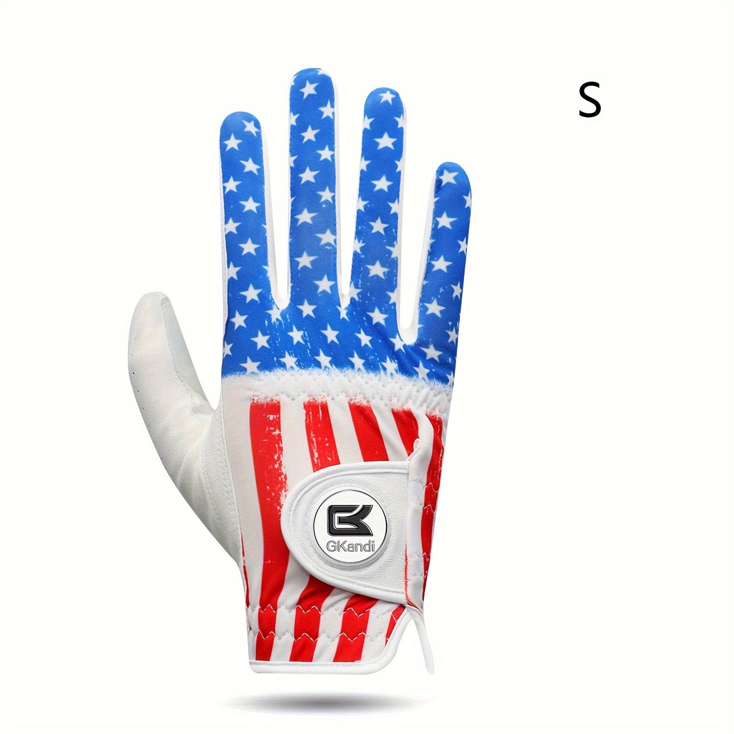 1 Pack Men's Golf Gloves with Marked Balls for Left and Right Hands, All-Weather Men's Golf Gloves Small Medium Large XL
