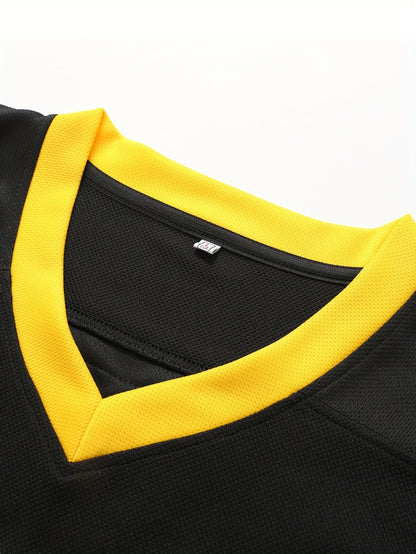 Men's #18 Black Ice Hockey Jersey - Retro Classic Embroidered, Breathable Pullover Sweatshirt for Parties & Sports - Perfect Gift
