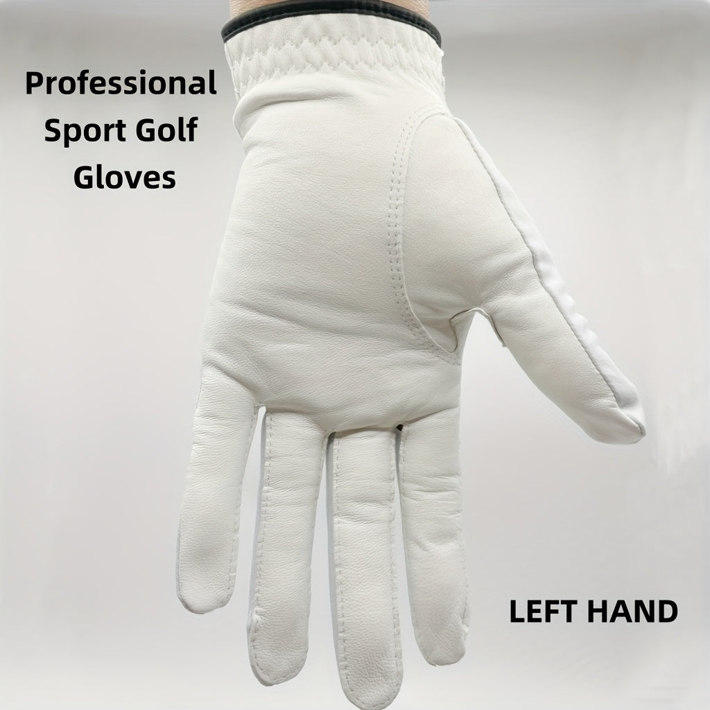Premium Sheepskin Golf Glove for Left Hand - Anti-Slip, Breathable & Durable | Ideal for Outdoor Training & Matches