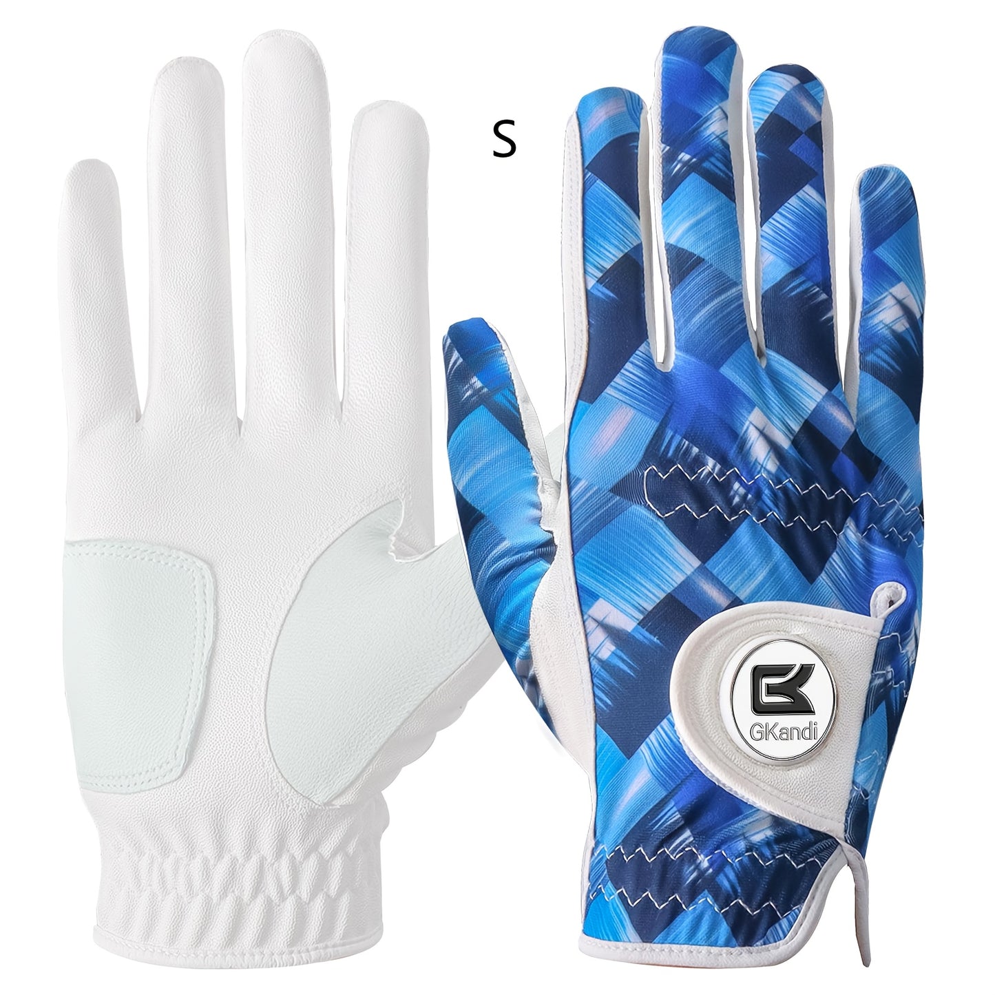 1 Pack Men's Golf Gloves with Marked Balls for Left and Right Hands, All-Weather Men's Golf Gloves Small Medium Large XL