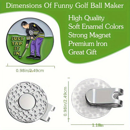 Creative Magnetic Golf Ball Marker Hat Clip - Durable Removable Alloy Clip Style Design, Fun Gift for Men And Women Golfers, Perfect Accessory for Golfing Enthusiasts