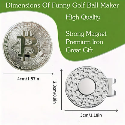 Two-Piece Golf Ball Marker - Magnetic Hat Clip - Golf Ball Marker - Easy-To-Use Golf Accessories for Locating Balls on The Green, Perfect Gift for Golf Lovers