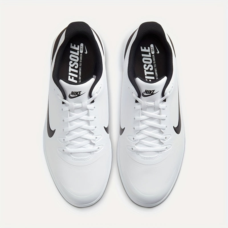 NIKE Men'S INFINITY G Men'S Golf Shoes - Wide Fit Casual Sneakers with Shock Absorption, Breathable Synthetic & Fabric Lining, Durable Rubber Sole for All-Season Comfort (White/Black), Sports Footwear, Sleek Sneaker Design, C